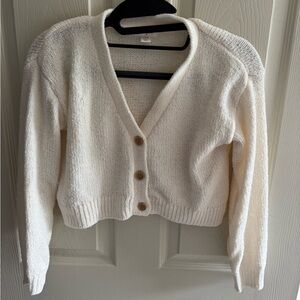 Cat & Jack Cream Button-Up Kids Sweater